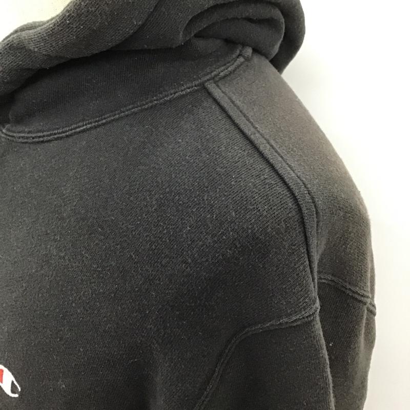 チャンピオン Champion パーカー 長袖 C3-C118 プルオーバー フーディー M ワンポイント 黒 / ブラック / メンズ USED 古着 中古 10096128