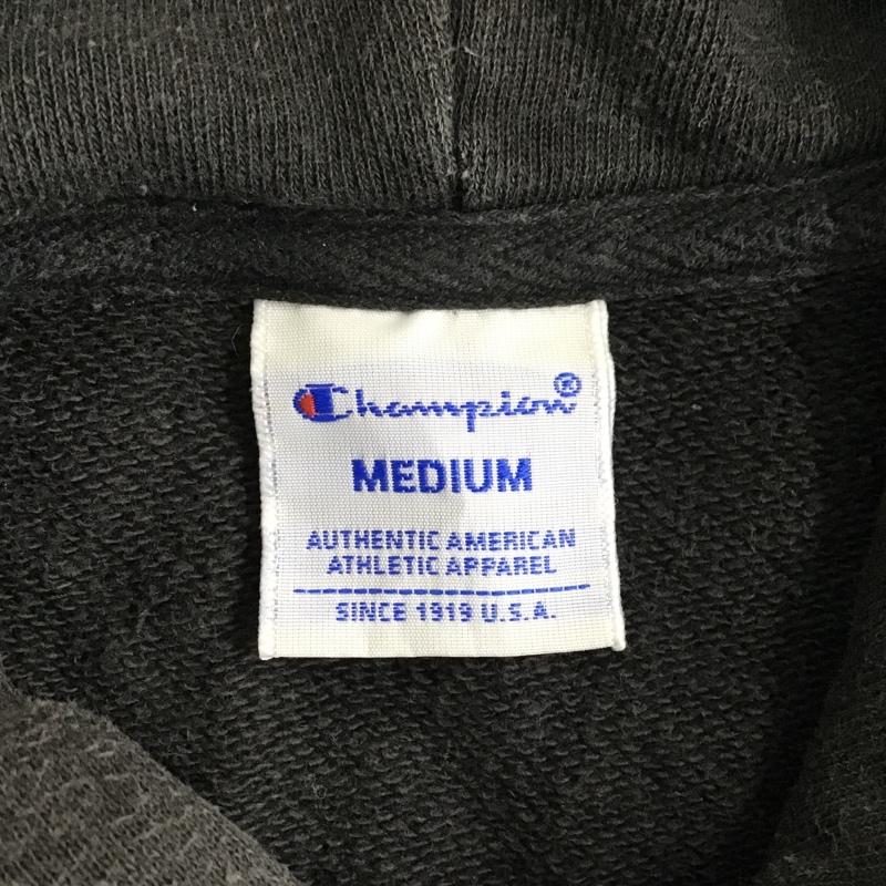 チャンピオン Champion パーカー 長袖 C3-C118 プルオーバー フーディー M ワンポイント 黒 / ブラック / メンズ USED 古着 中古 10096128