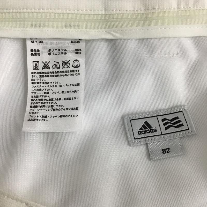 アディダス adidas ボトムス ボトムス N48207 LEANER FIT ゴルフパンツ スポーツウェア ロゴ、文字 白 / ホワイト / メンズ USED 古着 中古 10096130