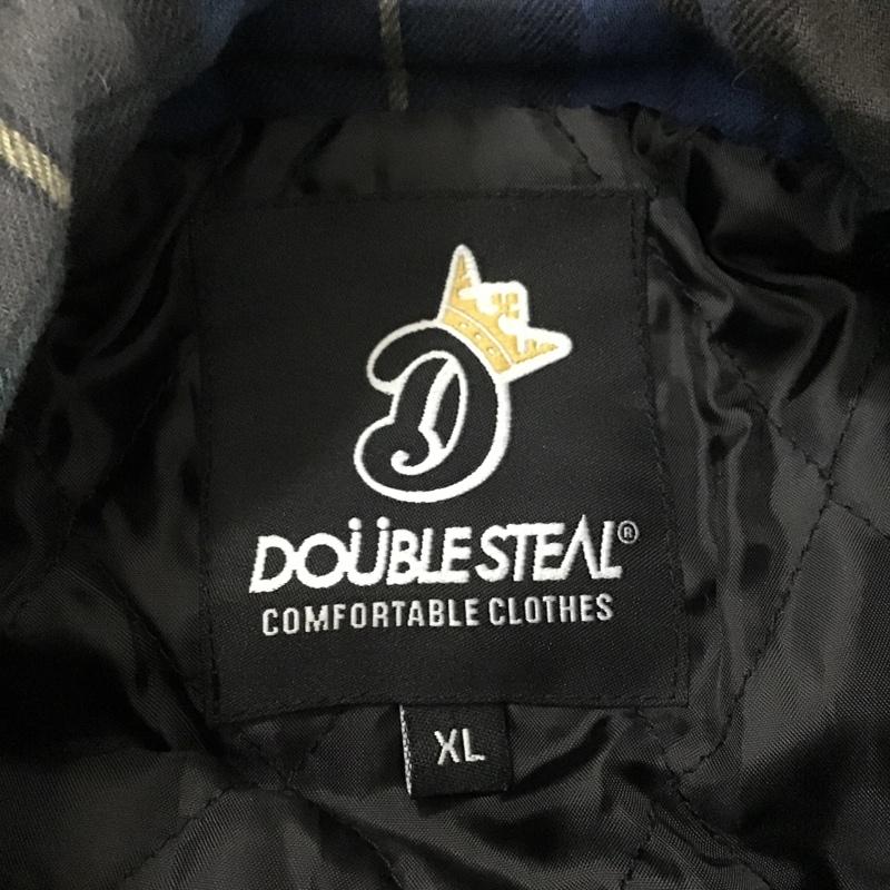 ダブルスティール DOUBLE STEAL コート コート一般 ダッフルコート バックロゴ XL 刺繍 黒 / ブラック / メンズ USED 古着 中古 10096139
