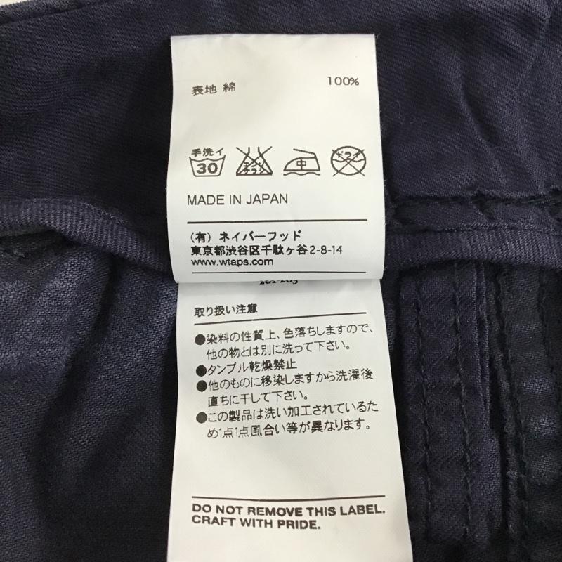 ダブルタップス W)TAPS パンツ ショートパンツ 141GWDT-PTM13 コットン BUDS SHORTS 1 無地 紺 / ネイビー / メンズ USED 古着 中古 10096140