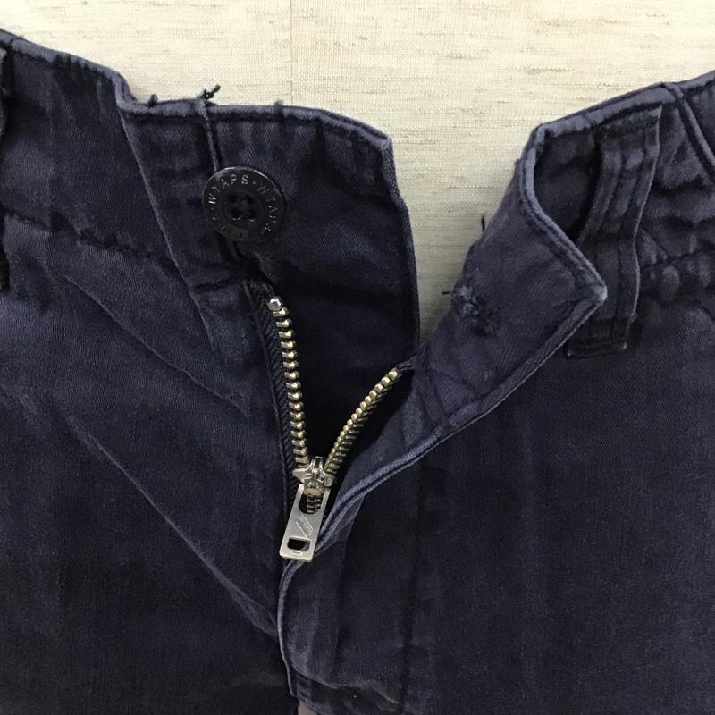 ダブルタップス W)TAPS パンツ ショートパンツ 141GWDT-PTM13 コットン BUDS SHORTS 1 無地 紺 / ネイビー / メンズ USED 古着 中古 10096140