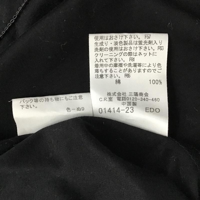 バーバリーブルーレーベル BURBERRY BLUE LABEL カットソー 半袖 FF578-413-09 パフスリーブ 38 プリント 黒 / ブラック /  レディース USED 古着 中古 10096155
