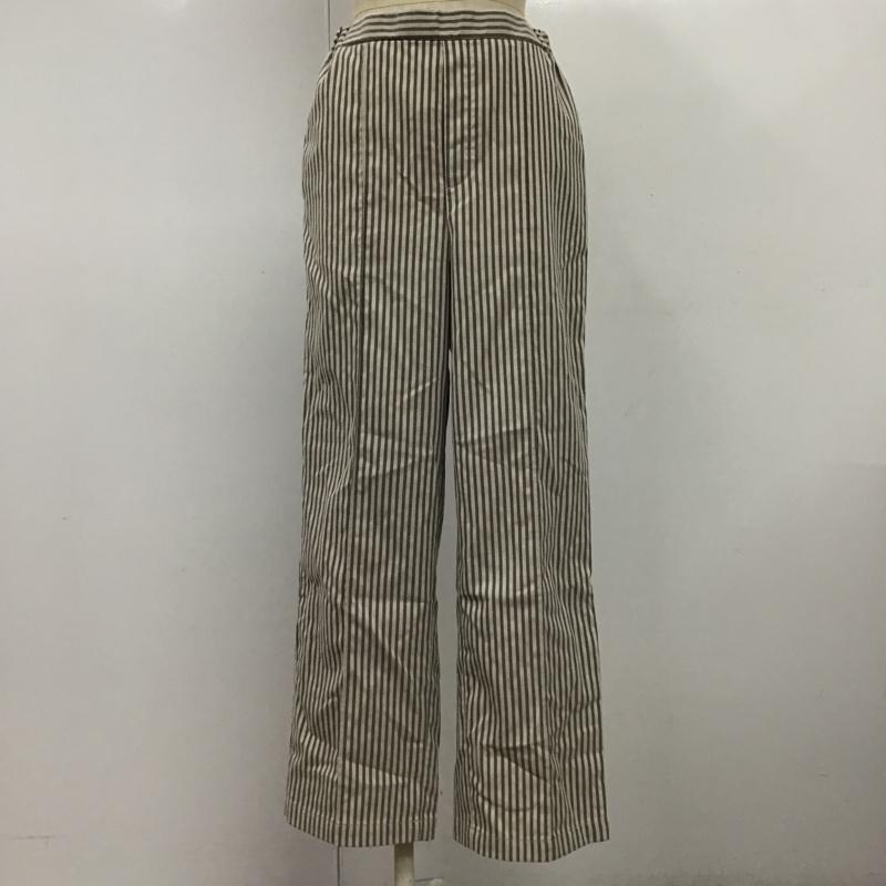 レプシィム LEPSIM ボトムス ボトムス LPN50824AD ストレートパンツ M ストライプ ベージュ / ベージュ / X 黒 / ブラック / レディース USED 古着 中古 10096163