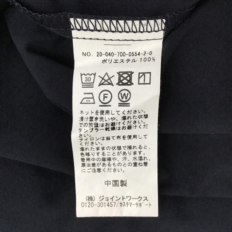 シンプリシテェ Simplicite シャツワンピース 長袖 20-040-700-0554-2-0 ロング丈 無地 紺 / ネイビー / レディース USED 古着 中古 10096167