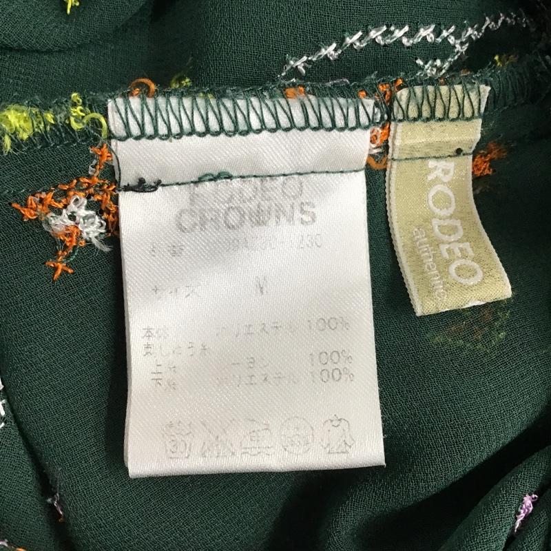ロデオクラウンズ Rodeo Crowns ワンピース ロングスカート 4209AZ30-1230 Vネック 長袖 M 刺繍 緑 / グリーン / レディース USED 古着 中古 10096171