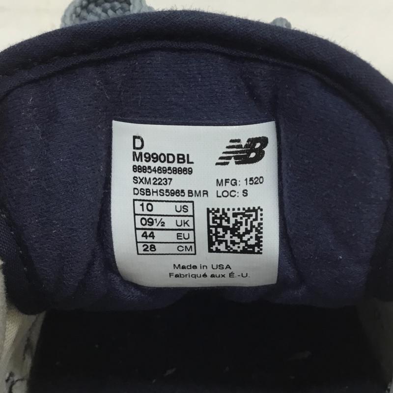 ニューバランス New Balance スニーカー スニーカー M990 DBL 28.0cm ロゴ、文字 青 / ブルー / メンズ USED 古着 中古 10096182