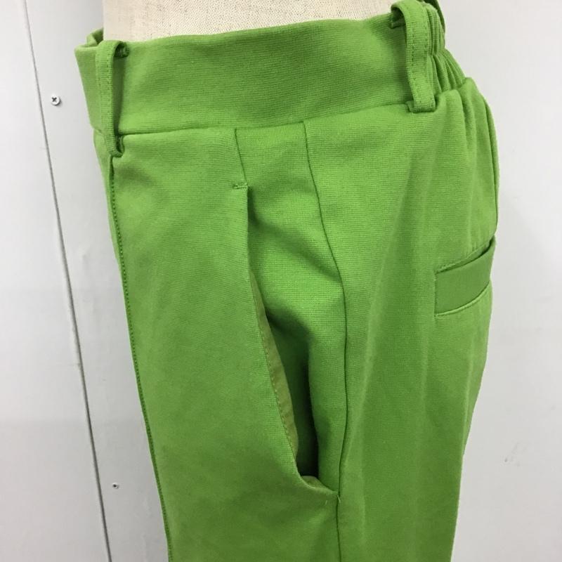 ローリーズファーム LOWRYS FARM パンツ スラックス LF522024AD センタープレスパンツ カジュアルパンツ ワイドパンツ ストレートパンツ L 無地 緑 / グリーン / レディース USED 古着 中古 10096190