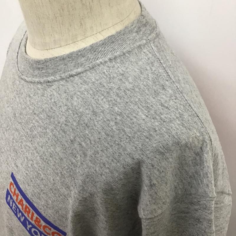 チャリアンドコー CHARI&CO Tシャツ 半袖 半袖カットソーTシャツ プリントTシャツ M プリント 灰 / グレー / メンズ USED 古着 中古 10096193