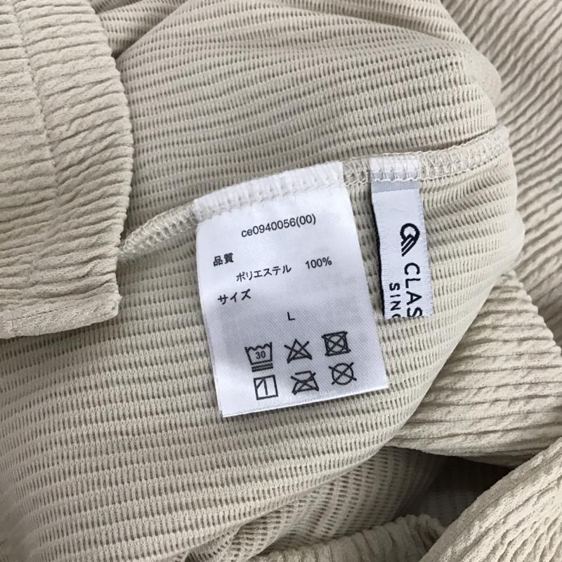 クラシカルエルフ classicalelf シャツ、ブラウス 半袖 ce0940056 吸水速乾UVカット付き開襟シャツ 半袖シャツ 半袖カットソー L 無地 ベージュ / ベージュ / レディース USED 古着 中古 10096247