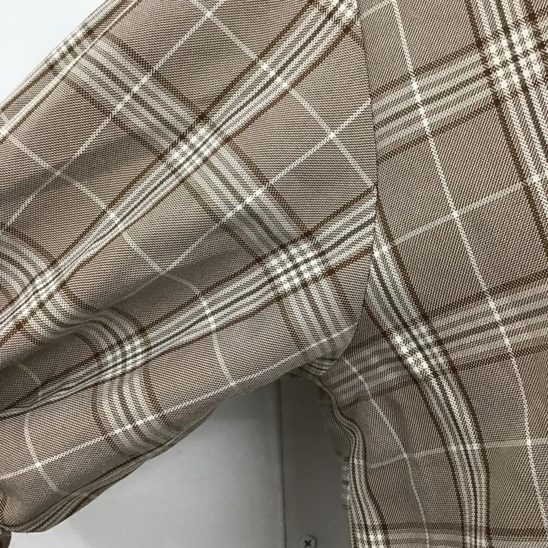 アプレジュール apres jour シャツ、ブラウス 半袖 半袖シャツ カラーシャツ 半袖カットソー チェックシャツ FREE チェック 茶 / ブラウン / レディース USED 古着 中古 10096309