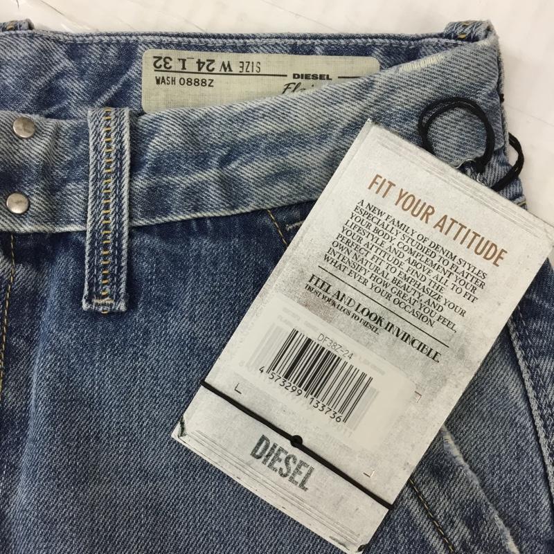 ディーゼル DIESEL パンツ デニム、ジーンズ FLAIRLEGG 0888Z ワイドパンツ W24L32 無地 水色 / ライトブルー / レディース USED 古着 中古 10096347