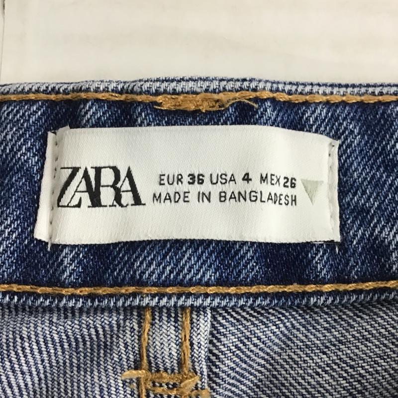 ザラ ZARA パンツ デニム、ジーンズ 8197 816 401 カットオフ ジーパン EU36 36 無地 青 / ブルー / レディース USED 古着 中古 10096399