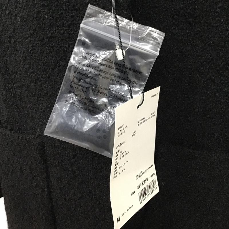 ユニクロ UNIQLO ジャケット、上着 ジャケット、ブレザー 211-166566 CARINE ROITFELD ソフトウールジャケット ノーカラー タグ付き M 無地 黒 / ブラック / レディース USED 古着 中古 10096401