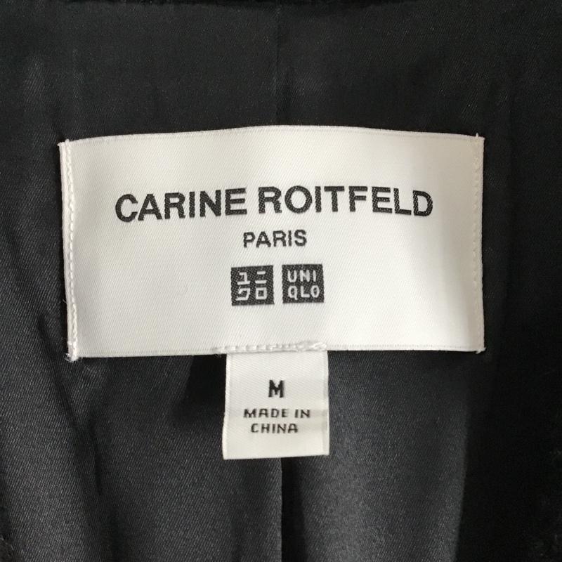 ユニクロ UNIQLO ジャケット、上着 ジャケット、ブレザー 211-166566 CARINE ROITFELD ソフトウールジャケット ノーカラー タグ付き M 無地 黒 / ブラック / レディース USED 古着 中古 10096401