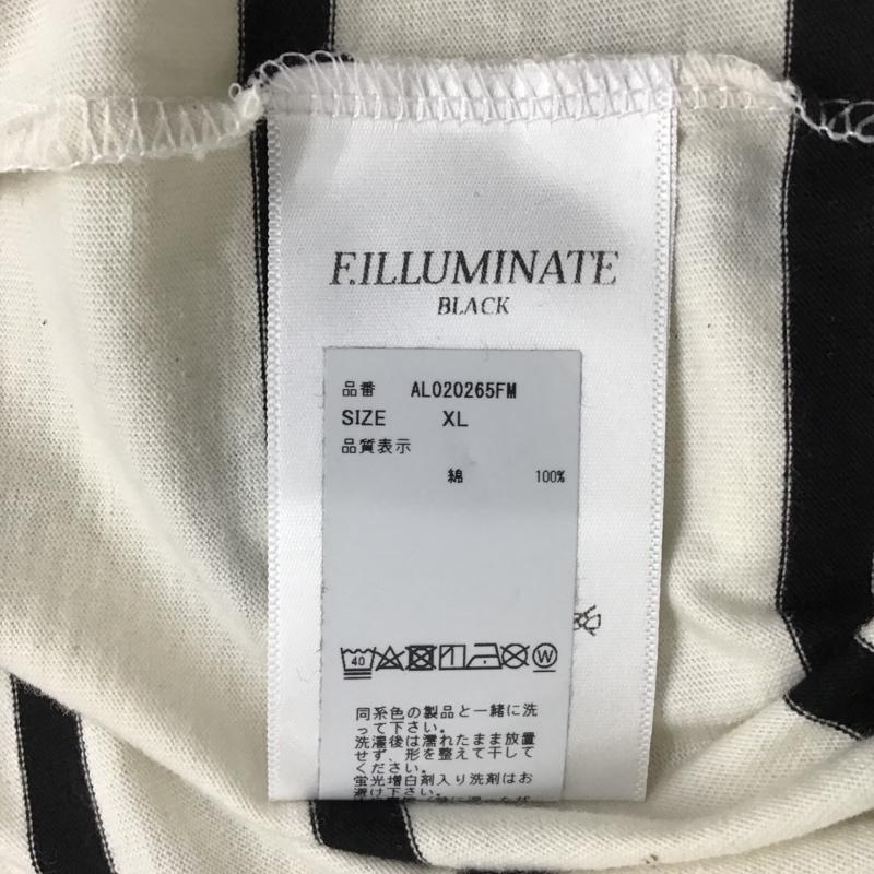 ワイルドウィング WILDWING Tシャツ 半袖 AL020265FM XL ボーダー柄 白 / ホワイト / X 黒 / ブラック /  メンズ USED 古着 中古 10096404