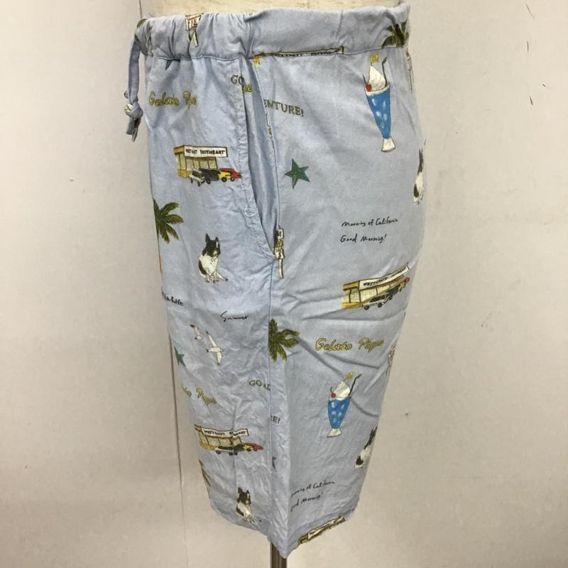 ジェラートピケ gelato pique パンツ ショートパンツ PMFP192946 アロハハーフパンツ ショートパンツ ルームウェア M 総柄 X プリント 水色 / ライトブルー / メンズ USED 古着 中古 10096451