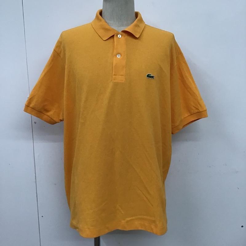 ラコステ LACOSTE ポロシャツ 半袖 半袖ポロシャツ 半袖カットソー スポーツウェア XXL ロゴ、文字 橙 / オレンジ / メンズ USED 古着 中古 10096480