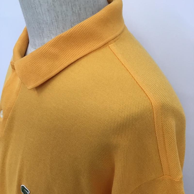 ラコステ LACOSTE ポロシャツ 半袖 半袖ポロシャツ 半袖カットソー スポーツウェア XXL ロゴ、文字 橙 / オレンジ / メンズ USED 古着 中古 10096480