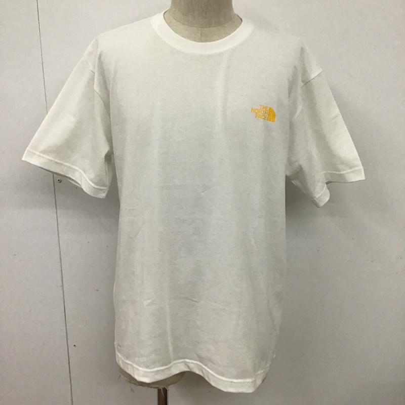 ザノースフェイス THE NORTH FACE Tシャツ 半袖 NT32349 半袖Tシャツ 半袖カットソー プリントTシャツ L ロゴ、文字 白 / ホワイト / メンズ USED 古着 中古 10096493