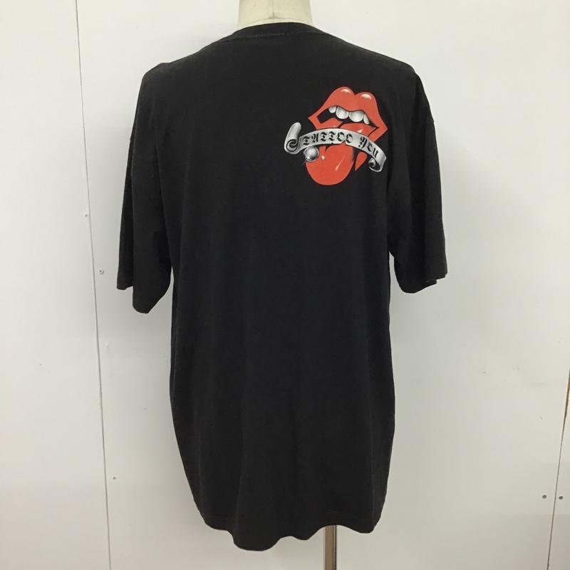 古着 USED Tシャツ 半袖 半袖カットソー プリントTシャツ クルーネックカットソー 古着 ヴィンテージ XL プリント 黒 / ブラック / メンズ USED 古着 中古 10096524