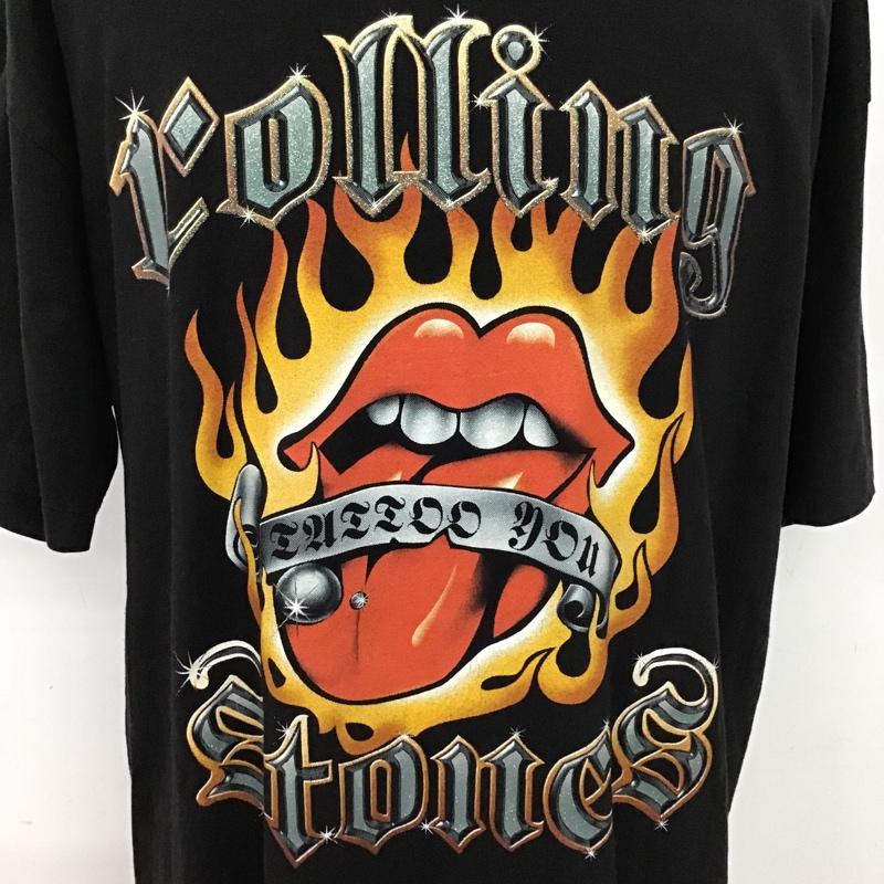 古着 USED Tシャツ 半袖 半袖カットソー プリントTシャツ クルーネックカットソー 古着 ヴィンテージ XL プリント 黒 / ブラック / メンズ USED 古着 中古 10096524