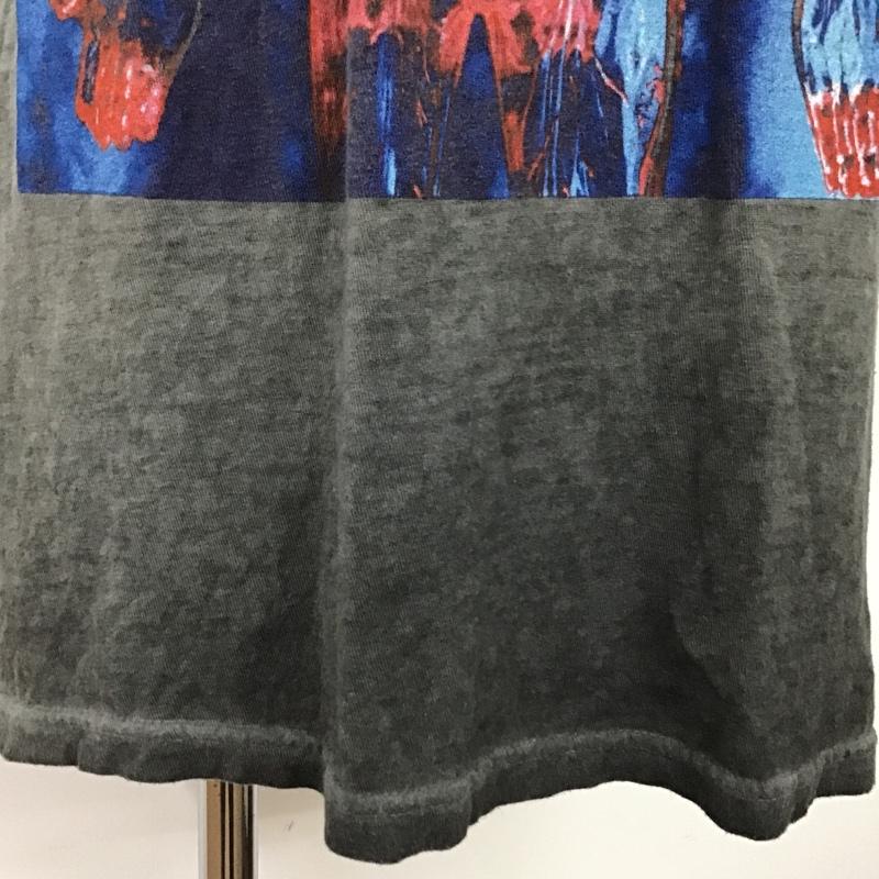 古着 USED Tシャツ 半袖 半袖カットソー プリントTシャツ クルーネックカットソー 古着 ヴィンテージ L プリント 灰 / グレー / メンズ USED 古着 中古 10096525