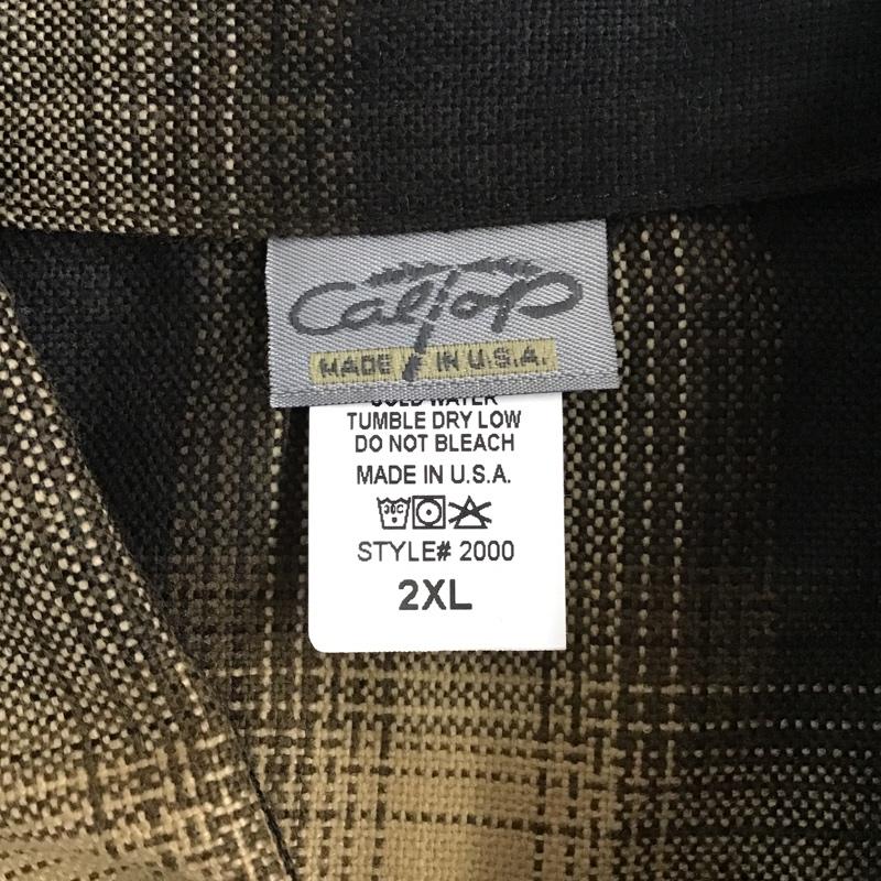 キャルトップ CALTOP シャツ、ブラウス 半袖 半袖シャツ カラーシャツ 半袖カットソー チェックシャツ XXL チェック マルチカラー / マルチカラー / メンズ USED 古着 中古 10096529