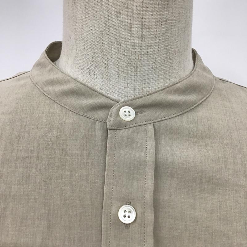 ジャーナルスタンダード JOURNAL STANDARD シャツ、ブラウス 半袖 半袖シャツ ノーカラーシャツ 半袖カットソー M 無地 ベージュ / ベージュ / メンズ USED 古着 中古 10096544