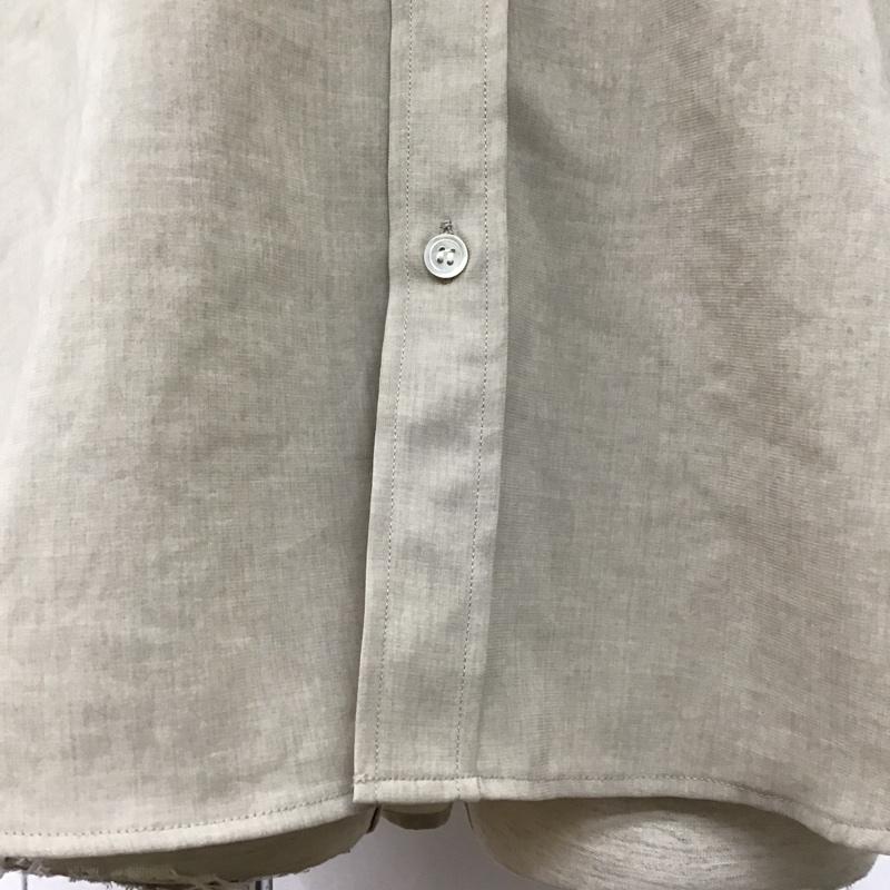 ジャーナルスタンダード JOURNAL STANDARD シャツ、ブラウス 半袖 半袖シャツ ノーカラーシャツ 半袖カットソー M 無地 ベージュ / ベージュ / メンズ USED 古着 中古 10096544
