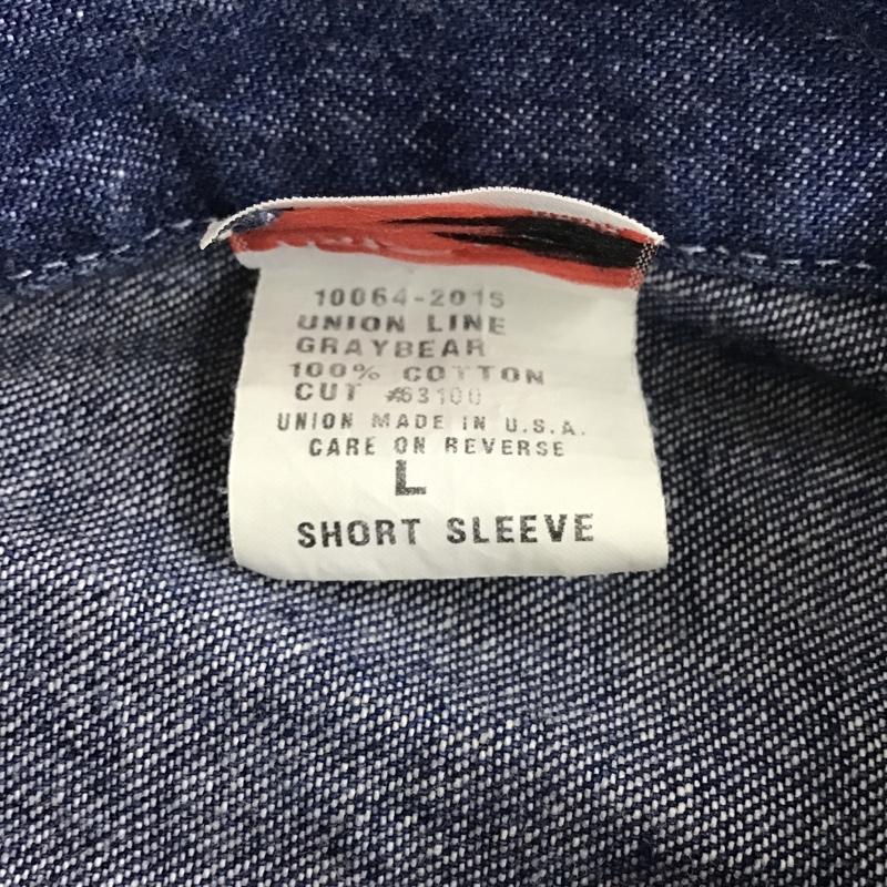 ウィリアムバリー WILLIAM BARRY シャツ、ブラウス 半袖 デニムシャツ 半袖シャツ ボタンダウンシャツ カジュアルシャツ L 無地 インディゴ / インディゴ / メンズ USED 古着 中古 10096559