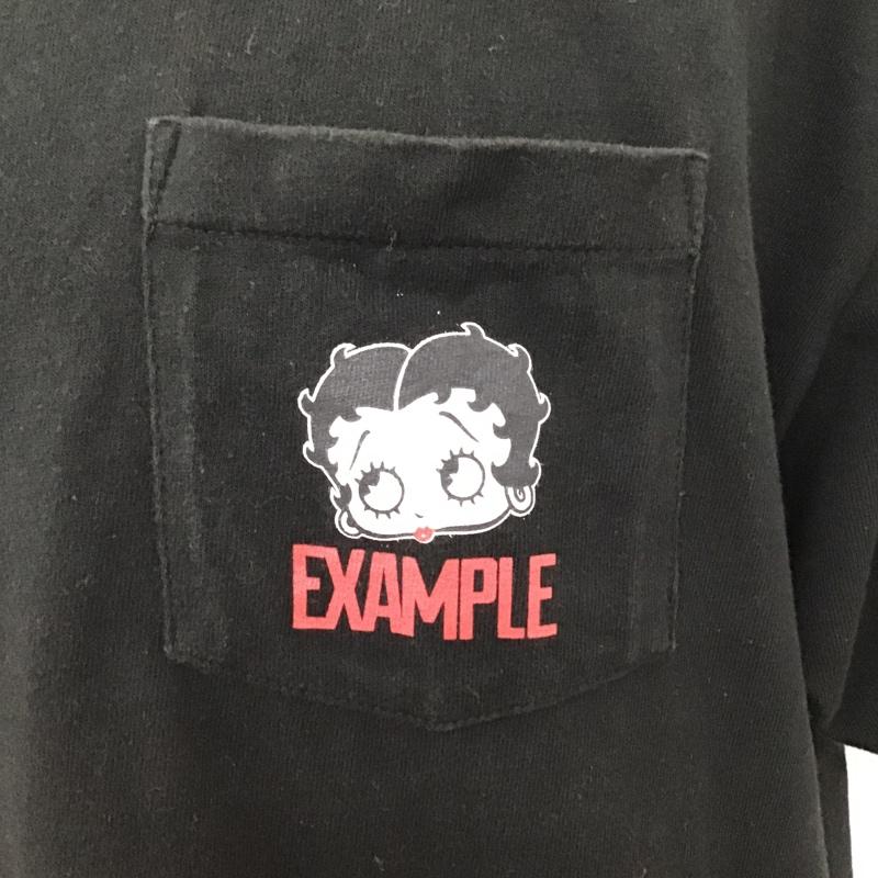 イグザンプル EXAMPLE Tシャツ 半袖 半袖カットソー プリントTシャツ クルーネックカットソー L プリント 黒 / ブラック / メンズ USED 古着 中古 10096577