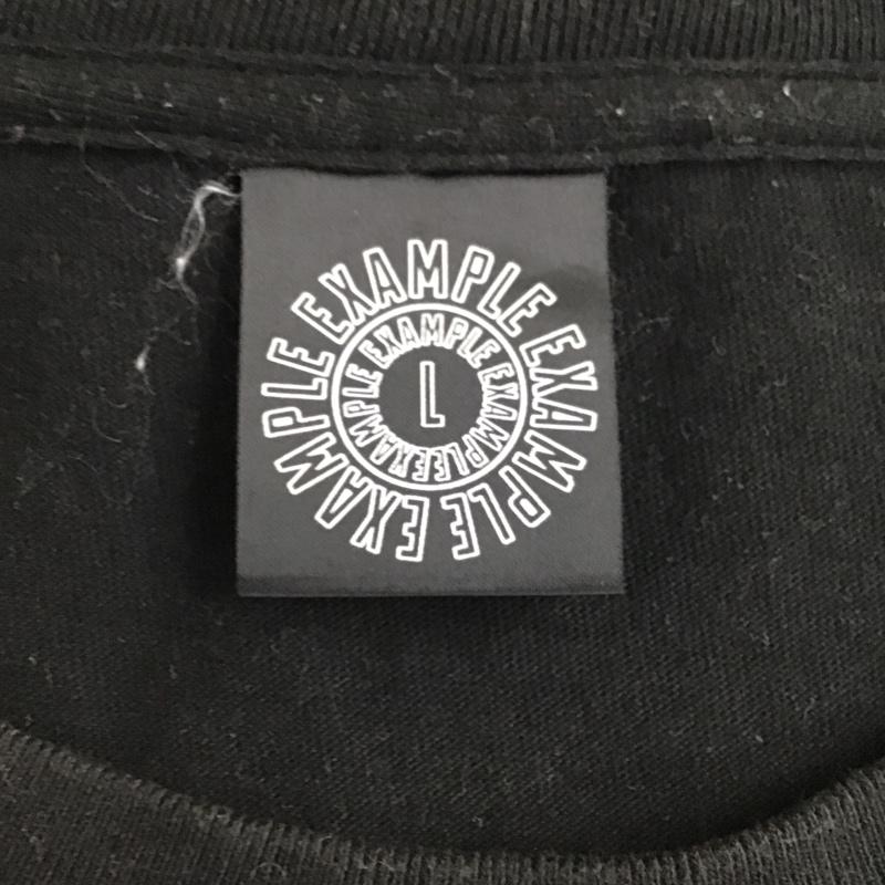 イグザンプル EXAMPLE Tシャツ 半袖 半袖カットソー プリントTシャツ クルーネックカットソー L プリント 黒 / ブラック / メンズ USED 古着 中古 10096577