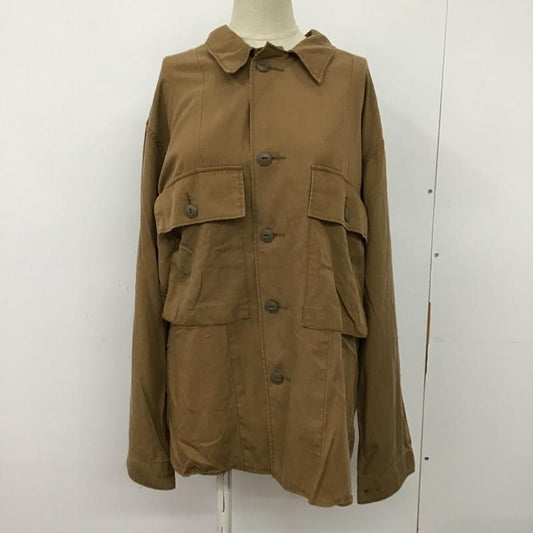 ナノアンドコー nano&co シャツ、ブラウス 長袖 NL73SH5567SN ミリタリーシャツジャケット 長袖カットソー ポケットシャツ 長袖シャツ 36 無地 茶 / ブラウン /  レディース USED 古着 中古 10096601