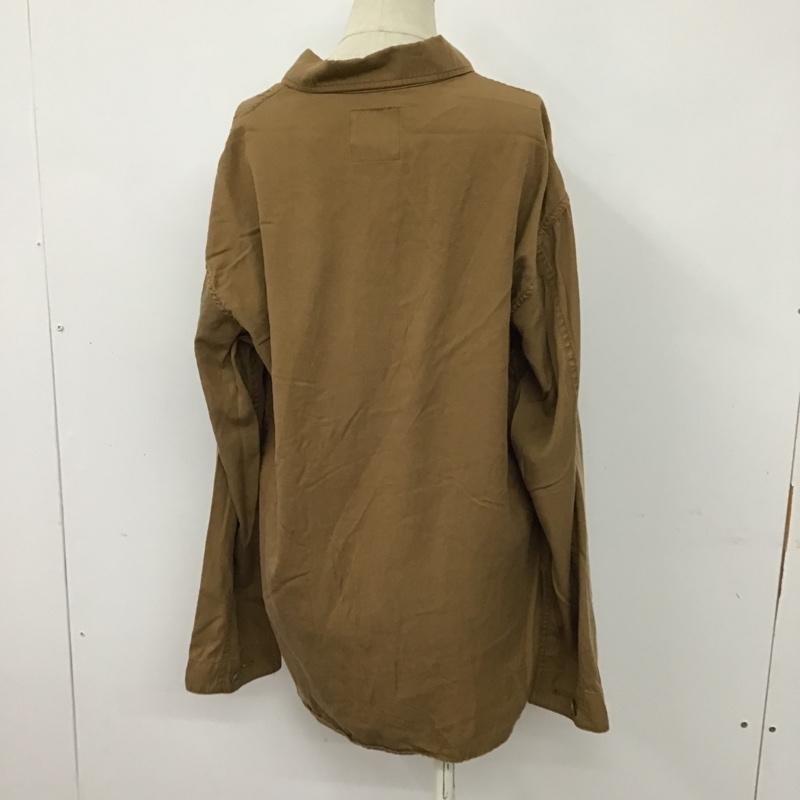 ナノアンドコー nano&co シャツ、ブラウス 長袖 NL73SH5567SN ミリタリーシャツジャケット 長袖カットソー ポケットシャツ 長袖シャツ 36 無地 茶 / ブラウン / レディース USED 古着 中古 10096601