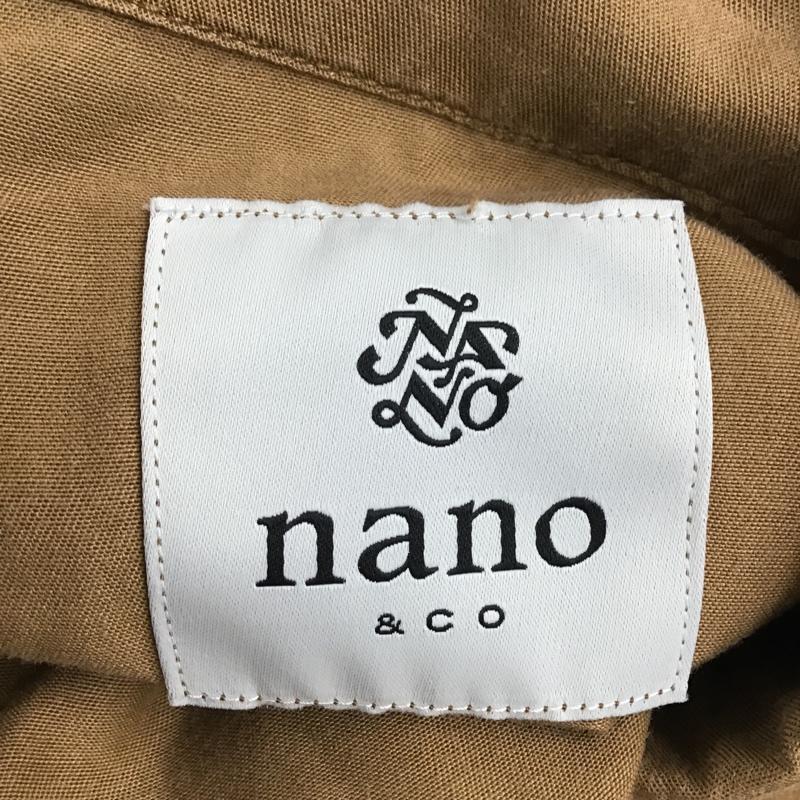 ナノアンドコー nano&co シャツ、ブラウス 長袖 NL73SH5567SN ミリタリーシャツジャケット 長袖カットソー ポケットシャツ 長袖シャツ 36 無地 茶 / ブラウン / レディース USED 古着 中古 10096601