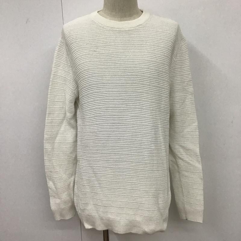 ヘンネスアンドモーリッツ H&M カットソー 長袖 長袖カットソー クルーネックカットソー ロングスリーブカットソー M 無地 白 / ホワイト / メンズ USED 古着 中古 10096606