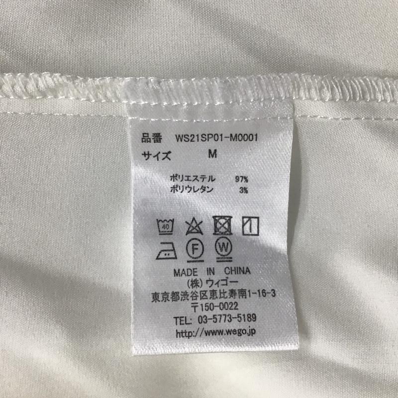 ウィゴー WEGO シャツ、ブラウス 長袖 WS21SP01-M0001 ドロップショルダーカラーシャツ 長袖シャツ カラーシャツ M 無地 白 / ホワイト / メンズ USED 古着 中古 10096608