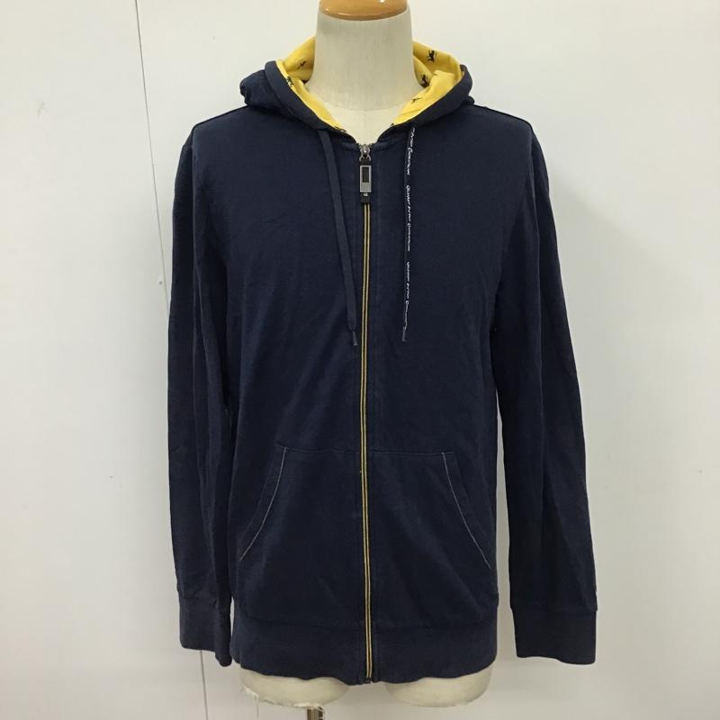 ジョルダーノ GIORDANO パーカー 長袖 長袖パーカー ジップアップジャケット パーカー L 無地 紺 / ネイビー / メンズ USED 古着 中古 10096614