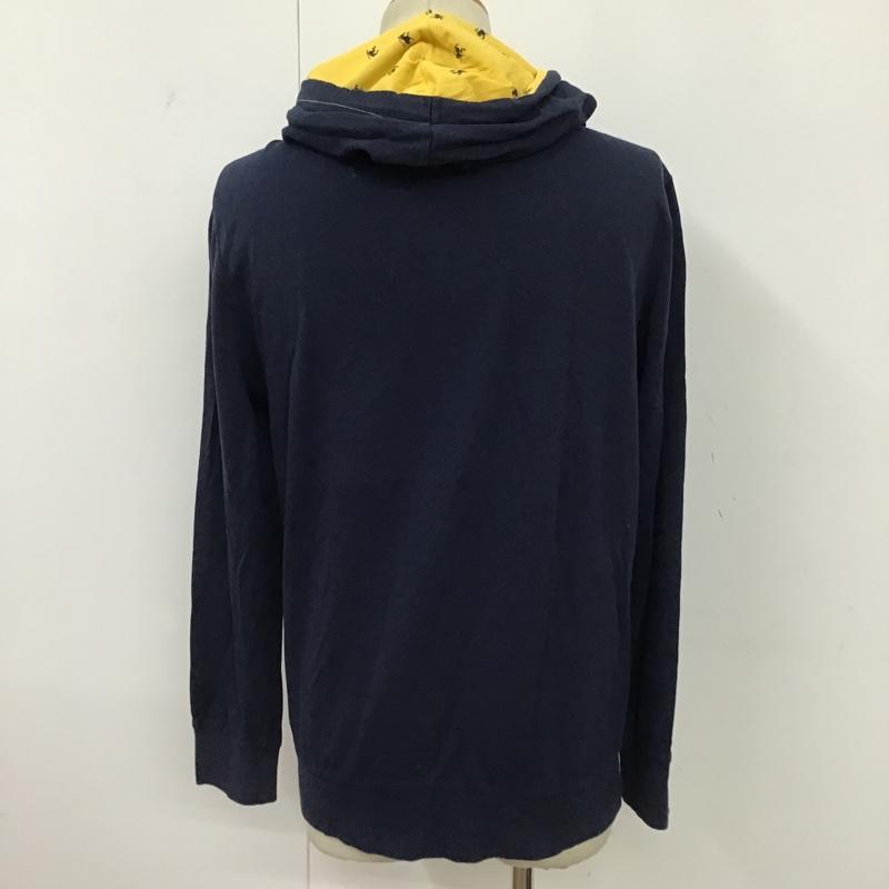 ジョルダーノ GIORDANO パーカー 長袖 長袖パーカー ジップアップジャケット パーカー L 無地 紺 / ネイビー / メンズ USED 古着 中古 10096614