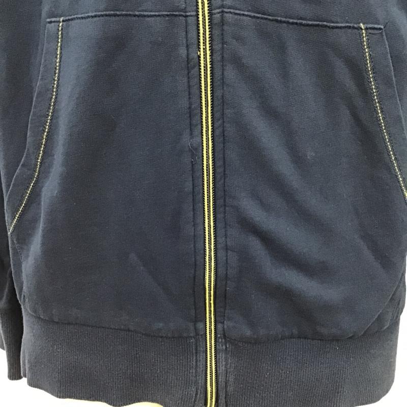 ジョルダーノ GIORDANO パーカー 長袖 長袖パーカー ジップアップジャケット パーカー L 無地 紺 / ネイビー / メンズ USED 古着 中古 10096614