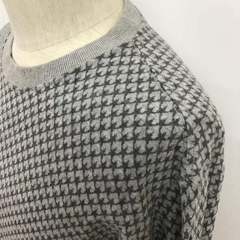 マッドヘクティク MADHECTIC カットソー 長袖 長袖カットソー クルーネックカットソー ロングスリーブカットソー スウェット トレーナー M 総柄 灰 / グレー / メンズ USED 古着 中古 10096623
