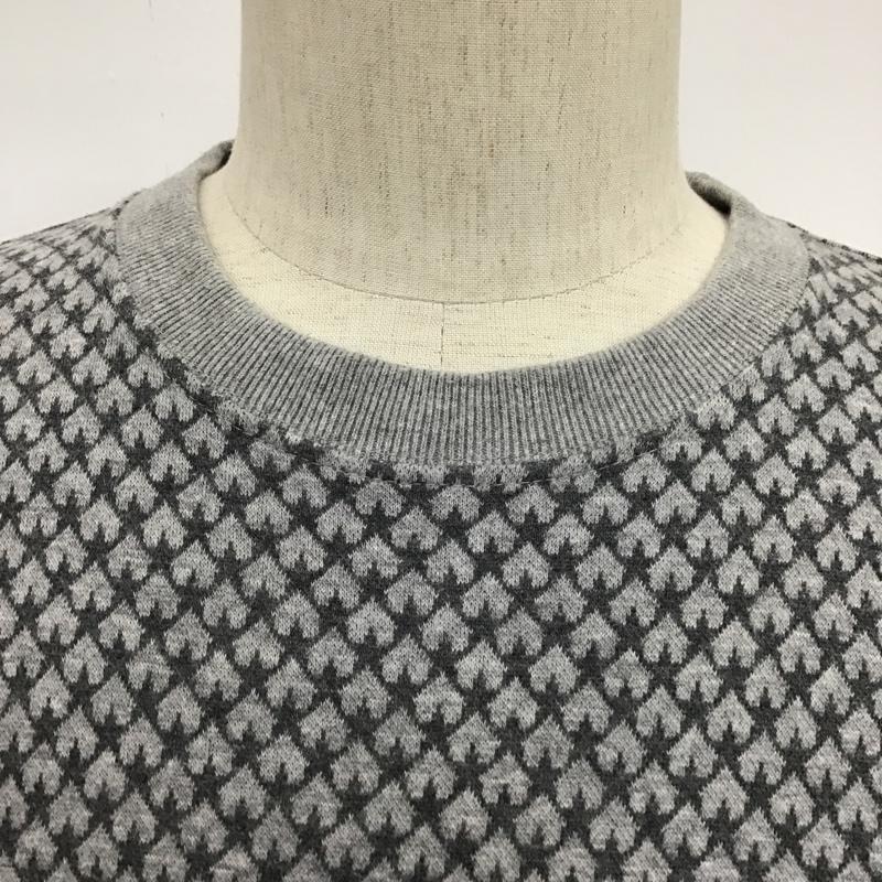 マッドヘクティク MADHECTIC カットソー 長袖 長袖カットソー クルーネックカットソー ロングスリーブカットソー スウェット トレーナー M 総柄 灰 / グレー / メンズ USED 古着 中古 10096623