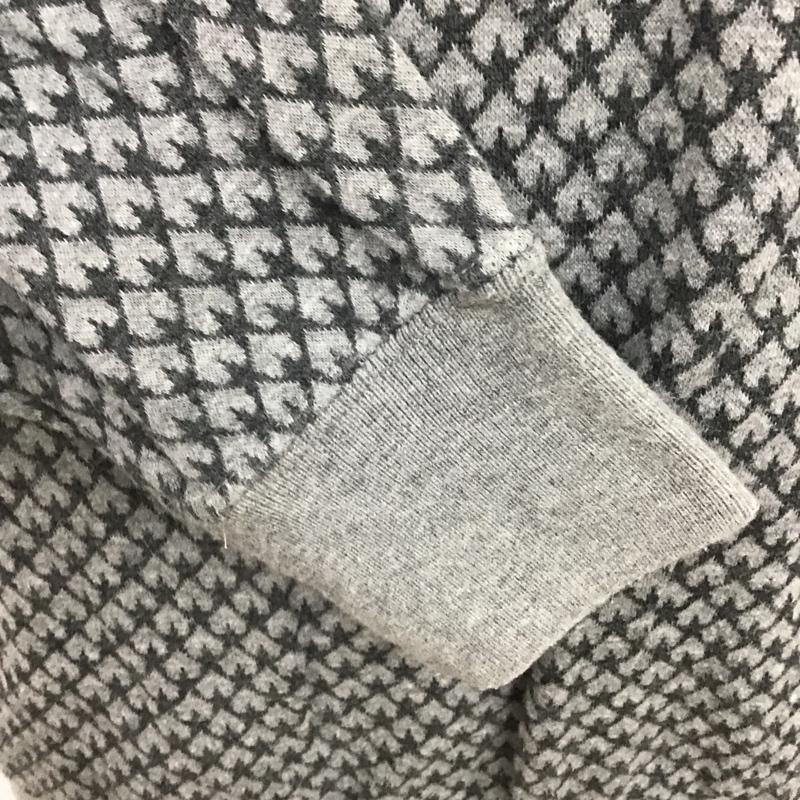 マッドヘクティク MADHECTIC カットソー 長袖 長袖カットソー クルーネックカットソー ロングスリーブカットソー スウェット トレーナー M 総柄 灰 / グレー / メンズ USED 古着 中古 10096623