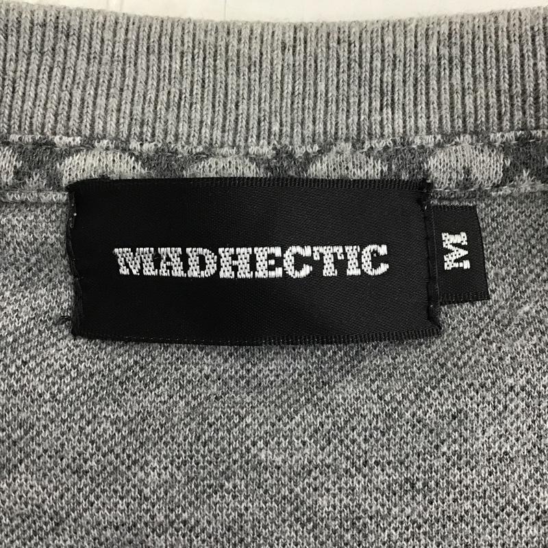 マッドヘクティク MADHECTIC カットソー 長袖 長袖カットソー クルーネックカットソー ロングスリーブカットソー スウェット トレーナー M 総柄 灰 / グレー / メンズ USED 古着 中古 10096623