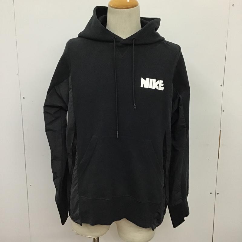 ナイキ NIKE パーカー 長袖 FA201203SAC sacai×NIKE コラボ パーカー 長袖スウェット フード付きパーカー M ロゴ、文字 黒 / ブラック / メンズ USED 古着 中古 10096635