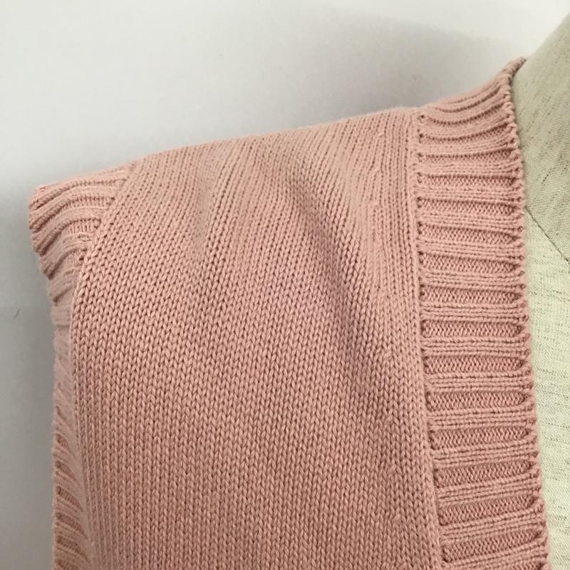 ザラ ZARA ベスト ベスト ニットベスト ノースリーブニット Vネック M 無地 桃 / ピンク / メンズ USED 古着 中古 10096645