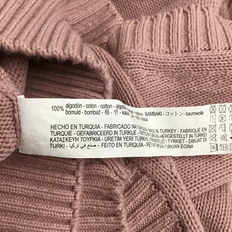 ザラ ZARA ベスト ベスト ニットベスト ノースリーブニット Vネック M 無地 桃 / ピンク / メンズ USED 古着 中古 10096645