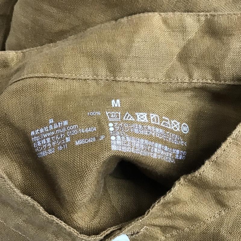 古着 USED シャツ、ブラウス 長袖 ノーカラーシャツ 長袖シャツ カジュアルシャツ M 無地 マスタード / マスタード / メンズ USED 古着 中古 10096657