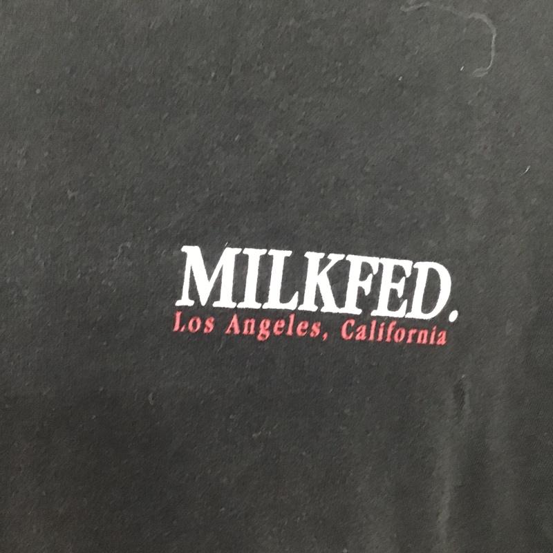 ミルクフェド MILKFED. カットソー 半袖 03183941 Tシャツ BACKLOGOPOCKETT 半袖カットソー プリントTシャツ FREE プリント 黒 / ブラック / レディース USED 古着 中古 10096678